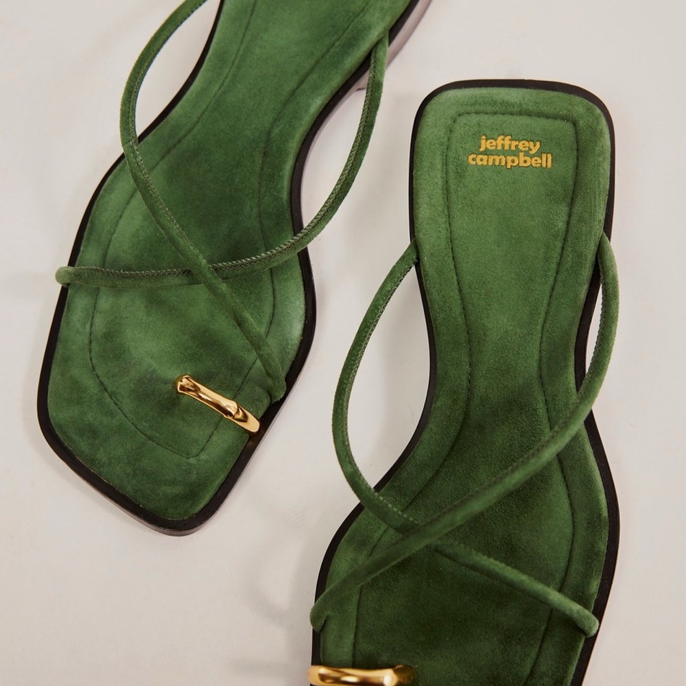 Jeffrey Campbell Green Strappy Sandals